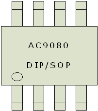 AC9080otp80s-dip8/sop8腳位圖
